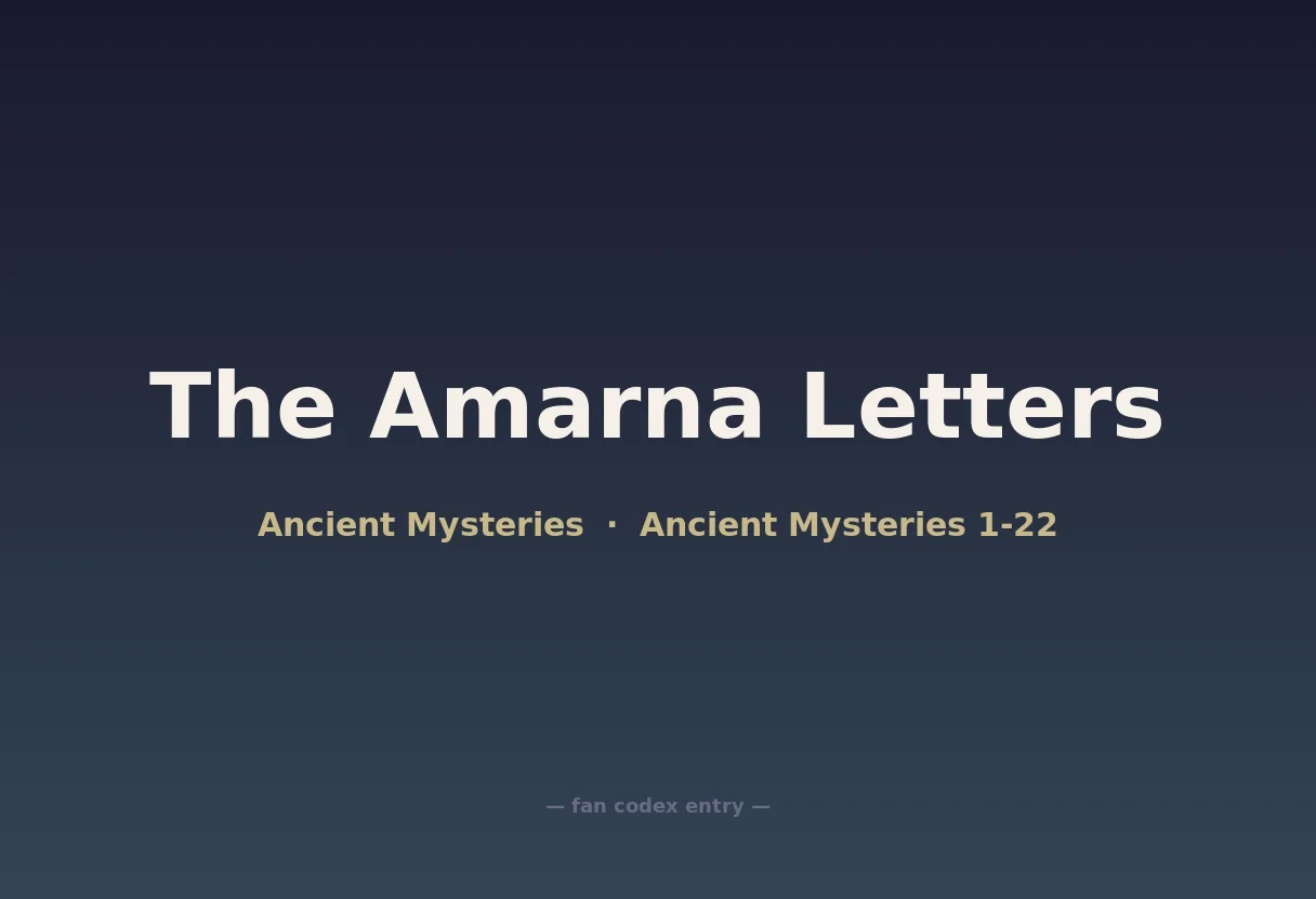 The Amarna Letters
