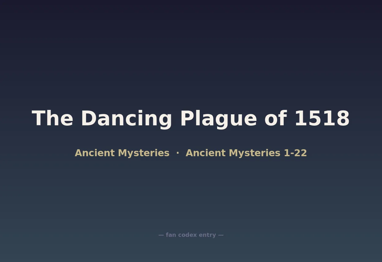 The Dancing Plague of 1518