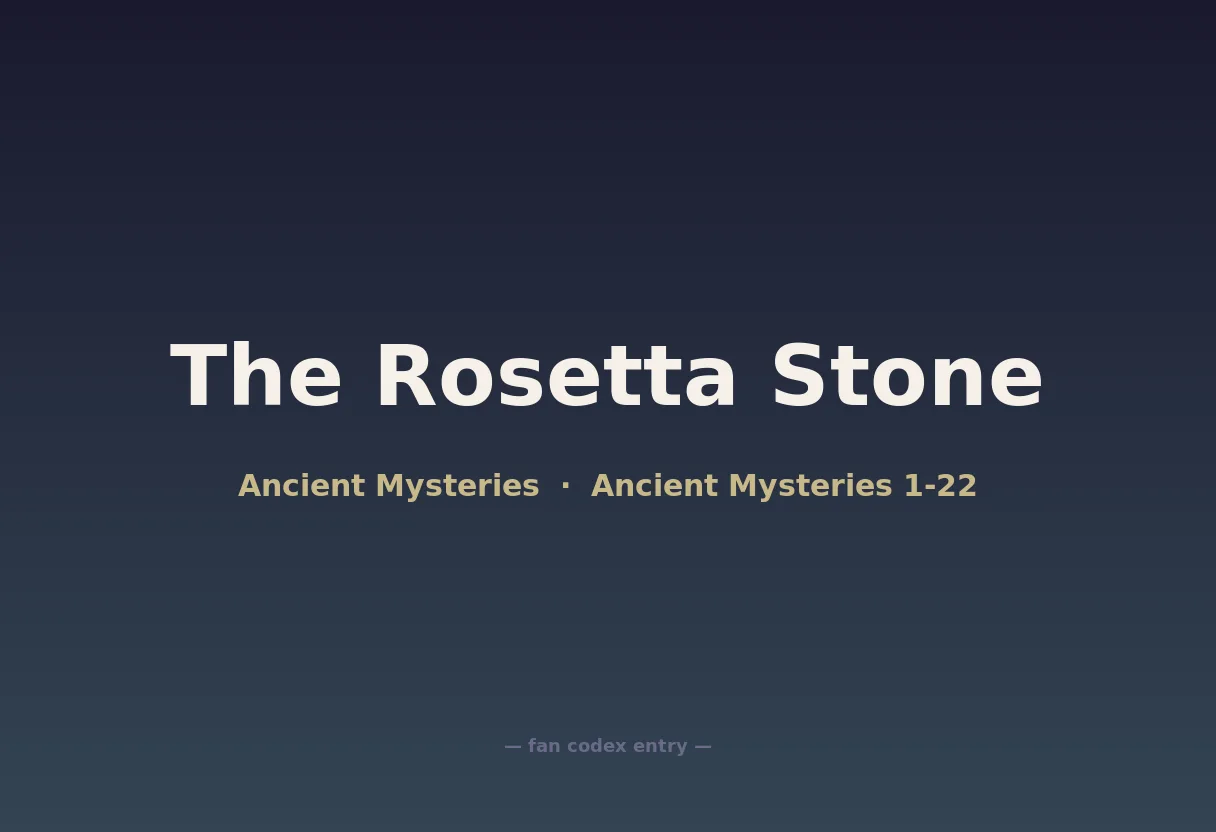 The Rosetta Stone