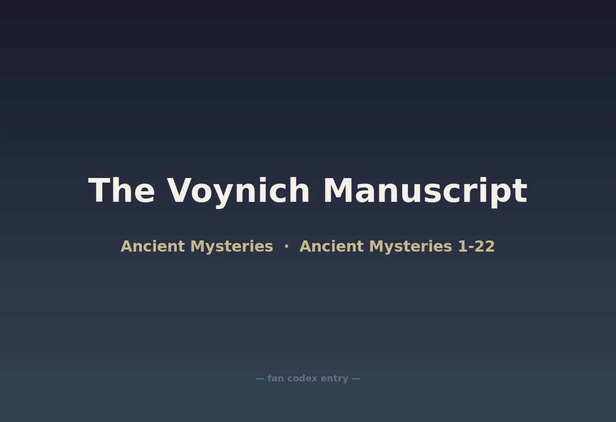 The Voynich Manuscript